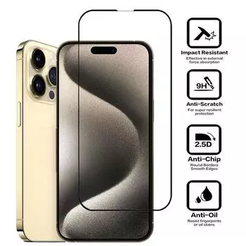 Закаленное стекло с полным покрытием для iPhone 15 14 13 12 11 Pro Max X XR XS Max 7 8 Plus 15pro 15plus 15promax Защитное стекло для экрана For iPhone 8 Plus чёрный