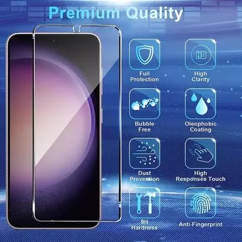 Закаленное стекло с разблокировкой отпечатков пальцев для Samsung Galaxy S24 Ultra S23 S22 S21 Plus S20 FE Защитная пленка для экрана для Samsung Galaxy Note 20 Стеклянная пленка For Samsung Note 20