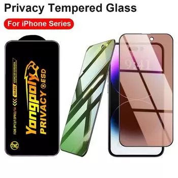 Антишпионское закаленное стекло для iPhone 11 12 13 14 15 16 Pro Max X XS XR 6 6S 7 8 Plus SE Privacy Screen Protector 6/6S