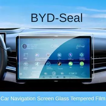 Закаленное защитное стекло для BYD Seal 15,6 дюйма 2024 Автомобильный GPS-навигатор Защитная пленка ЖК-экран Антицарапающая пленка Монтаж