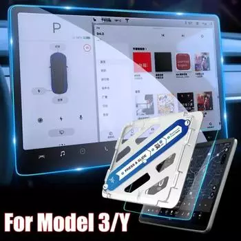 Закаленное защитное стекло для центральной консоли Tesla Model 3 Y, антибликовое покрытие HD, защитная пленка, аксессуары для защиты экрана