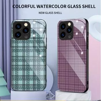 Закаленный стеклянный корпус, модный защитный чехол из ТПУ с принтом, мягкий чехол для iPhone Samsung iPhone 6 разноцветный
