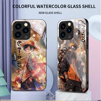 Закаленный стеклянный корпус с рисунком Луффи Наруто, защитный чехол с рисунком из мультфильма, мягкий чехол для Xiaomi Redmi Redmi A1 разноцветный