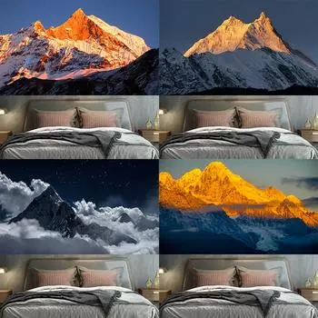 Закат, горы, пляж, природа, пейзаж, гобелен, настенное художественное украшение, фон, ткань, спальня, общежитие, дом 100x75cm