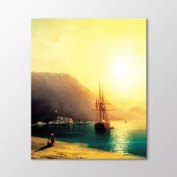 Закат на берегу Крыма, 1861 г. Живопись