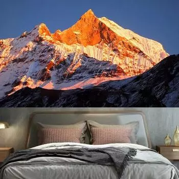 Закат Пик природный пейзаж гобелен настенный спальня общежитие украшение комнаты фон ткань для дома 100x75cm