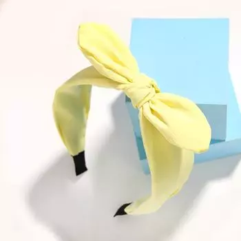 Закатывающаяся Девушка Набор 1 шт. Однотонный Бант с Кроличьими Ушками, Завязанный Узел, Широкий Обруч для Волос, Закалывающий Волосы, для Женщин, Девочек, Головной Убор, Аксессуары для Волос