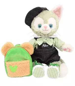 Заказ почтой одежды Teddy Bear Alice Gelatoni, костюм для переодевания, джинсовый комбинезон с пушистым рюкзаком, без тела, размер S зелёный