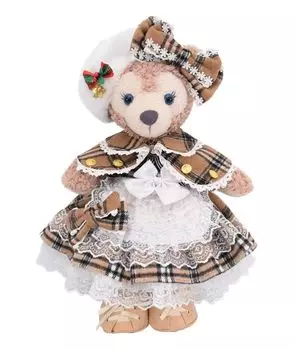 Заказ почтой одежды Teddy Bear Alice Shellie May, костюм для переодевания в клетку, платье в верблюжью клетку с накидкой на Рождество, без боди для размера S коричневый