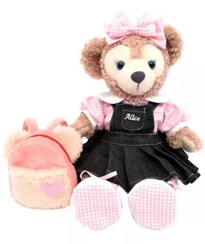 Заказ почтой плюшевого мишки Алисы Шелли Мэй одежда нарядный костюм джинсовый комбинезон юбка с пушистым рюкзаком без тела для размера S