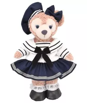 Заказ почтой плюшевого мишки Алисы Шелли Мэй одежда нарядный костюм вязаный моряк без тела для размера S (Шелли Мэй) тёмно-синий