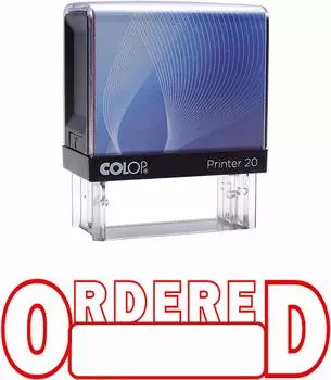ЗАКАЗАН Самоклеящаяся резиновая печать на заказ Colop Office Stationary P20 Mini Impression Area: 14 mm x 38 mm красный