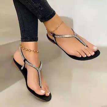 Закажите летние сандалии на размер больше для женщин. Модные туфли на плоской подошве с острым носком. Женские повседневные сандалии. Женские шлепанцы. Женские сандалии на низком каблуке в римском стиле. 43 белый