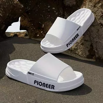 Закажите на один размер больше, унисекс, домашние тапочки, нескользящие тапочки для дома и улицы, тапочки для ванной на лето 36-37 белый