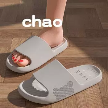 Закажите на размер больше Мягкие тапочки Парные домашние уличные тапочки Летние женские спальные туфли на толстой подошве Пляжные сандалии Мужские шлепанцы Тапочки для душа 36-37 розовый