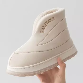 Закажите на размер больше зимняя женская обувь утолщенная теплая нескользящая легкая на толстой подошве увеличивающая рост теплая обувь 36-37 белый