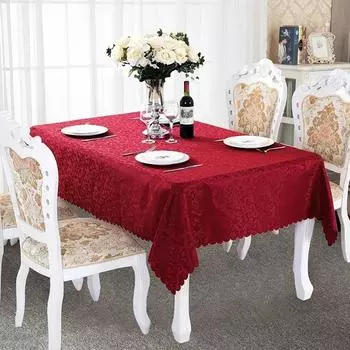 Заказной прямоугольный жаккардовый чехол для стола полиэстер свадебная скатерть обеденный дамасский чехол для стола для дома ресторан вечеринка событие 120x120cm