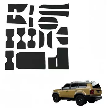 Заказные детали для нового Toyota Land Cruiser 250 2024 года, резиновые коврики, аксессуары для дверей и звука - Противоскользящие (18 шт., интерьер), антицарапающий,