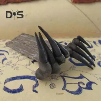 Закладка для книг «Рука дьявола на Хэллоуин» жуткий 3D-коготь демона из смолы, маркер для книг «Рука призрака», украшение для рабочего стола, аксессуары для чтения чёрный