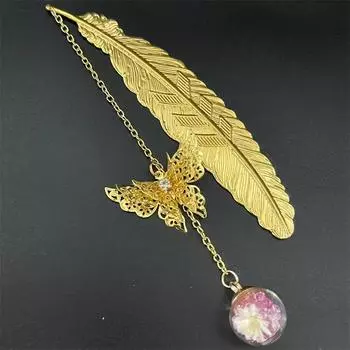 Закладка для книг Школьный учитель Спасибо Рождественские подарки Канцелярские принадлежности Китайский стиль Перо Латунь Закладки для книг