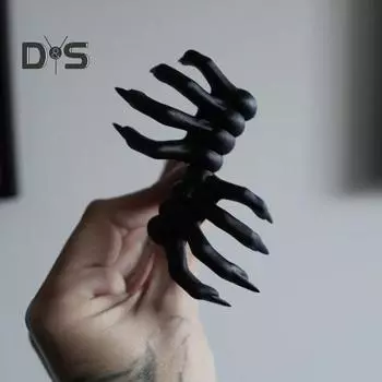 Закладка для книги «Рука дьявола на Хэллоуин» из жуткой смолы «Коготь демона» 3D-маркер для книги, украшение для рабочего стола, аксессуары для чтения, подарок на день рождения чёрный