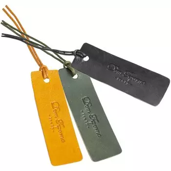 Закладка из натуральной кожи, итальянская кожа, со шнурком, стильная закладка для чтения, набор из 3 предметов, коричневый, зеленый, черный [Dom Teporna]