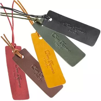 Закладка из натуральной кожи Итальянская кожа с завязкой Стильная закладка для чтения Закладка из 5 предметов Коричневый Зеленый Черный Темно-коричневый Красный [Dom