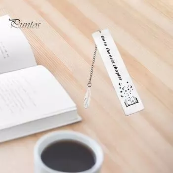Закладка из нержавеющей стали с надписью, гладкая полированная цепочка в форме пера, подвеска с кисточкой, изысканный подарок на выпускной день учителя C