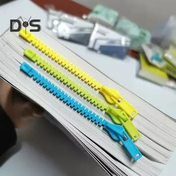 Закладка на молнии, держатель для заметок в форме молнии, школьные канцелярские принадлежности для детей, студентов, учителей жёлтый