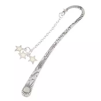 Закладка со светящимися звездами и луной, креативные винтажные металлические закладки в стиле ретро, канцелярские принадлежности