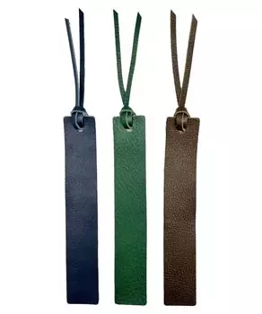 Закладка UOML из натуральной кожи, закладка из натуральной кожи, сделано в Японии, закладка 3 цветов (Набор 2)