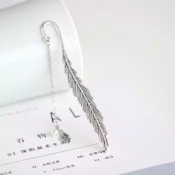 Закладки из металла с перьями и текстурированной кисточкой в винтажном стиле, увлекательное чтение, закладка из сплава с вырезом в виде перьев