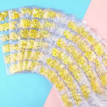 Заклепки для дизайна ногтей, глянцевые привлекательные металлические заклепки для дизайна ногтей, украшение для маникюра для вечеринки MD-06