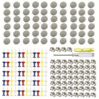 Заклепки для крыши автомобиля Ремонтные штифты для провисания потолка Фиксатор заклепки-защелки Пряжка для ткани потолка салона Отвертка Рулетка