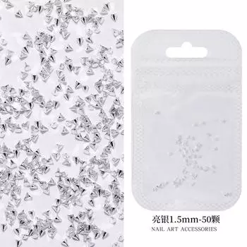 Заклепки-пули, украшения для нейл-арта, металлические заклепки в стиле панк с плоским дном, трехмерные, остроконечные, аксессуары для нейл-арта