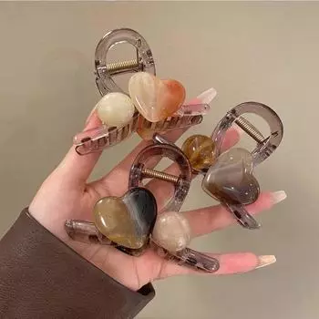 Заколка-акула цвета желе, симпатичная заколка, головной убор, аксессуары для волос, женская универсальная заколка для волос с любовью, завивка на затылке