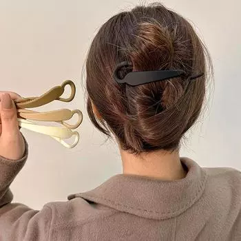 Заколка-банан для женщин и девочек, матовая заколка для волос, акриловая заколка для волос из смолы, заколки для хвоста, заколки для волос, коготь, повседневный универсальный головной убор темно-синий