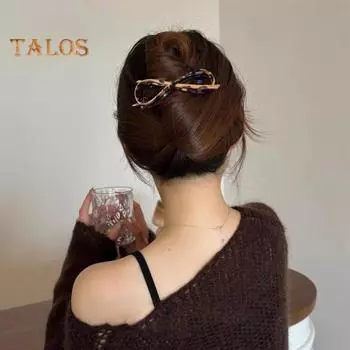 Заколка-бант для волос с закрученным бантом, заколка-кнопка, заколка для волос, заколки для женщин и девочек, аксессуары для волос на каждый день, вечеринки, свадьбы чёрный