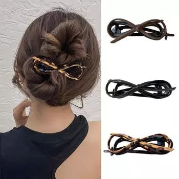 Заколка-бант для волос с закрученным бантом, заколка-кнопка, заколка для волос, заколки для женщин и девочек, аксессуары для волос на каждый день, вечеринки, свадьбы