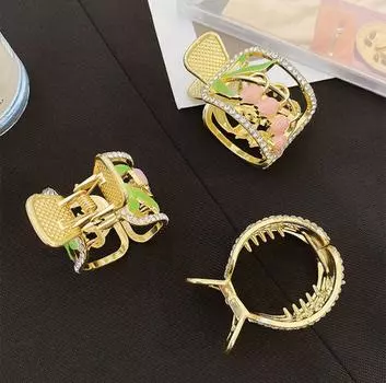 Заколка-цветок для волос женская заколка-акула металлическая заколка для волос корейский стиль когти модные аксессуары для волос фиолетовый