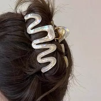 Заколка для волнистых волос, нескользящая заколка для волос сильной фиксации, заколки для волос, зажим для женщин и девочек, тонкие, толстые, вьющиеся, тонкие аксессуары для укладки волос серый
