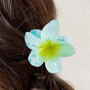 Заколка для волос 3D цветочный дизайн маленькая гавайская заколка для волос элегантные декоративные аксессуары для волос заколка для волос плюмерия для женщин синий