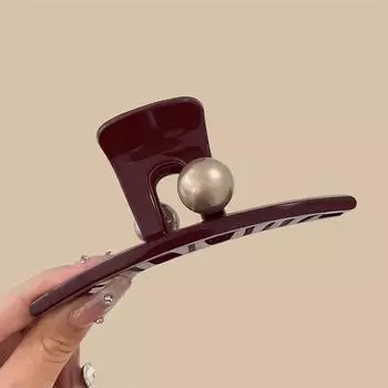 Заколка для волос Ancola Red Pearl, большой объем, многослойная заколка-акула, заколка для волос на затылке женщины, украшение для волос