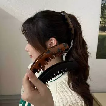 Заколка для волос «банан» для женщин и девочек, большая нескользящая заколка-краб для волос «банан», держатель для волос «конский хвост», аксессуар для укладки густых волос