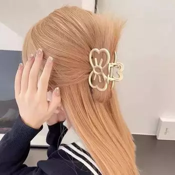 Заколка для волос «Бантик для кошки» Пластиковая большая заколка «Акула» Милая заколка-бантик для волос «Ежедневно» кофейный