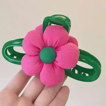 Заколка для волос Большая заколка-цветок Заколка-цветок Заколка-цветок Роза-красный цветок Заколка для волос Акриловая большая зеленая заколка Женская заколка-акула