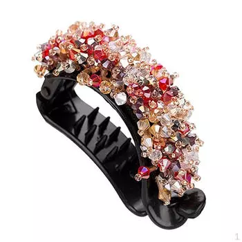 Заколка для волос Diamante со стразами и жемчугом, расческа, элегантная женская заколка зелёный