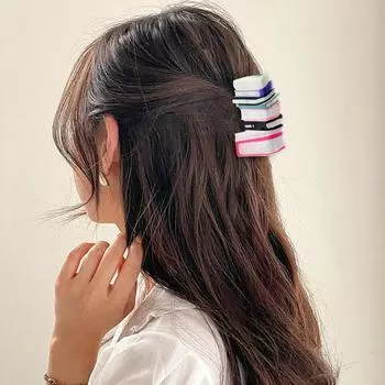 Заколка для волос для девочек, цветная книжка в форме книги, женская заколка для волос с противоскользящими зубцами, большого размера, аксессуары для волос на затылке оранжевый