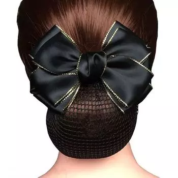 Заколка для волос для девочек-медсестер Головной убор с бантом Пружинная заколка Корейский пучок Снуд Заколка для волос Чехол Сетка Заколка для хвоста blue-B