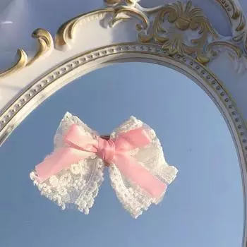 Заколка для волос для девочек, праздничные заколки в форме банта, металлические заколки для волос в стиле Лолиты, большой дизайн, металлические заколки для невесты розовый